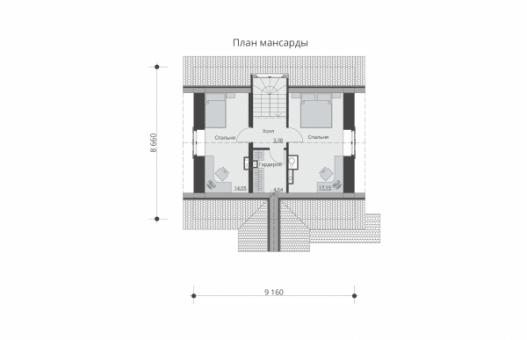 Проект одноэтажногго дома с подвалом, мансардой и террасой